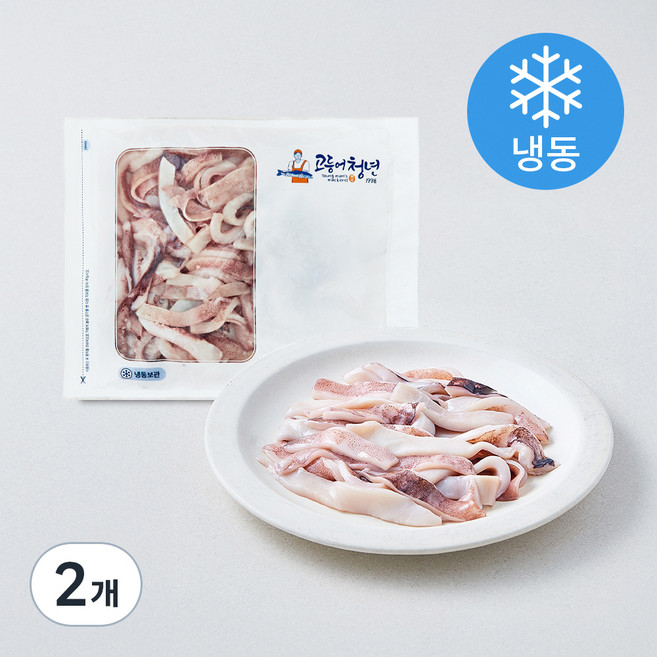 고등어청년 가시없는 어린이 순살 오징어채 (냉동), 2개, 500g