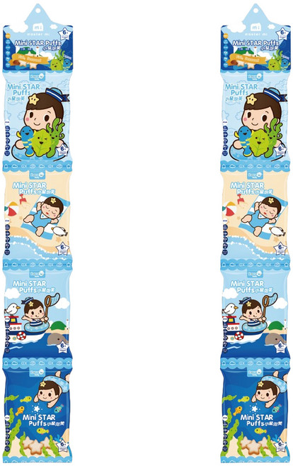 master mi 米大師 小星泡芙 4包, 小魚 + 海帶, 32g, 2組