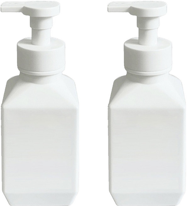 뉴앤룩 폴리 거품용기 샴푸 핸드워시 리필공병 거품 400ml, 화이트, 2개