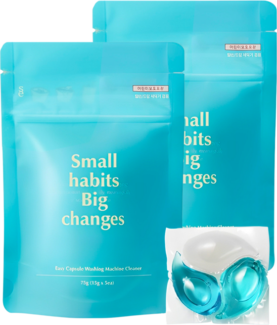 소소이지 이지 캡슐 세탁조 클리너 5p, 75g, 2개