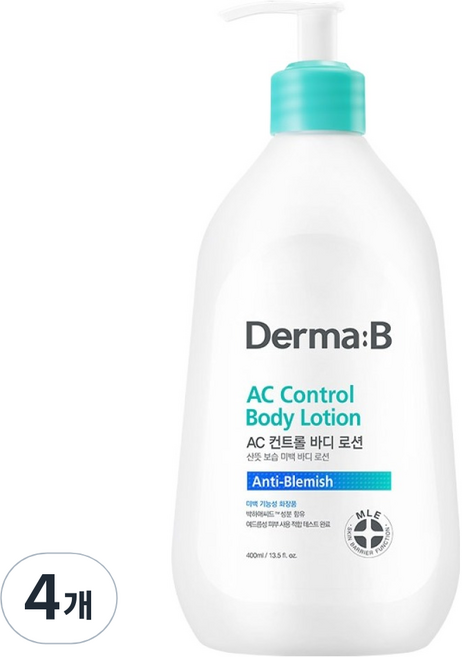 Derma B AC Control身體乳液, 4個, 400ml