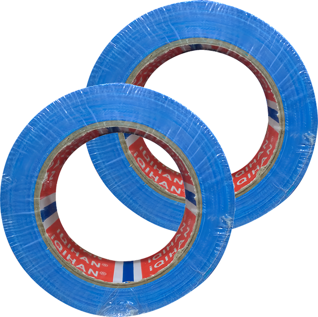 iQIHAN 高黏度強力布膠帶 30mm X 20m, 天藍色, 2個