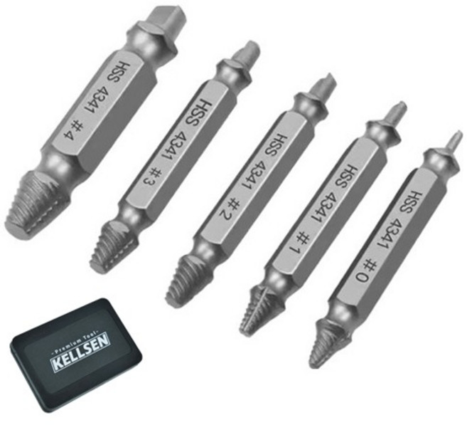 디케이켈슨 볼트 제거 리무버 5종 세트 은색, 1세트