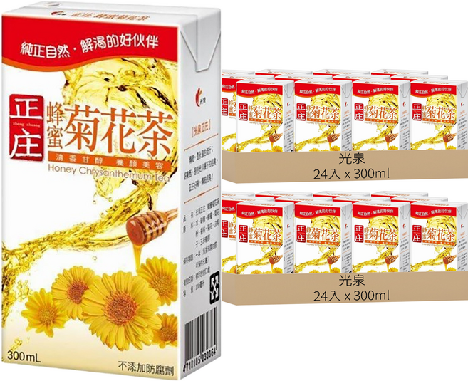 光泉 正庄 蜂蜜菊花茶, 300ml, 48入