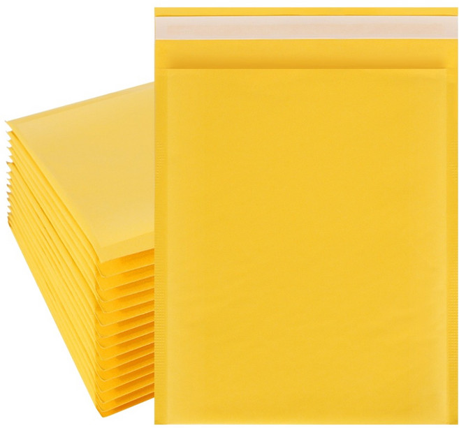 코멧 충격방지 뽁뽁이 캡 안전봉투 노랑, 15개