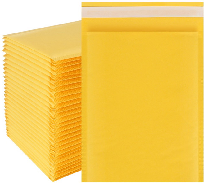 코멧 충격방지 뽁뽁이 캡 안전봉투 노랑, 30개