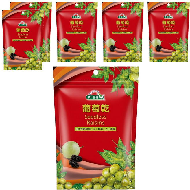 統一生機 葡萄乾, 250g, 6包