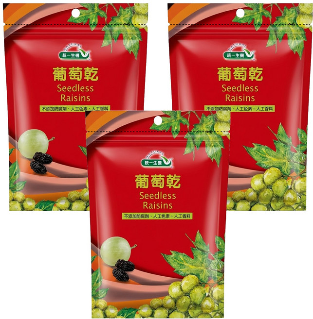 統一生機 葡萄乾, 250g, 3包