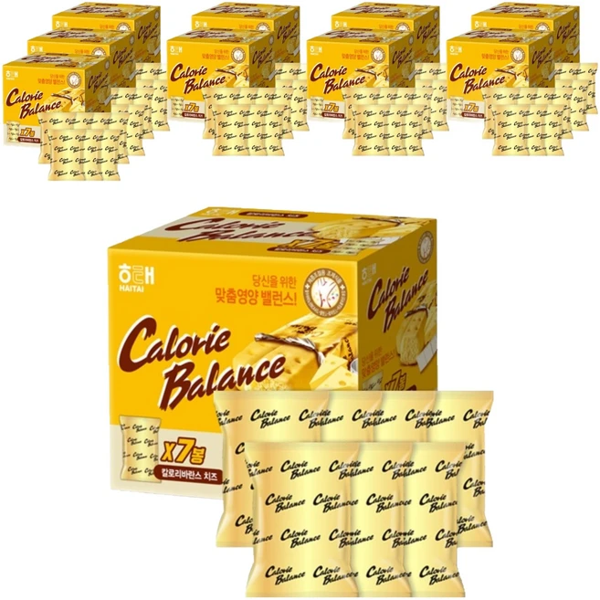 해태제과 칼로리 바란스 치즈 7p, 266g, 10개 - 쿠팡