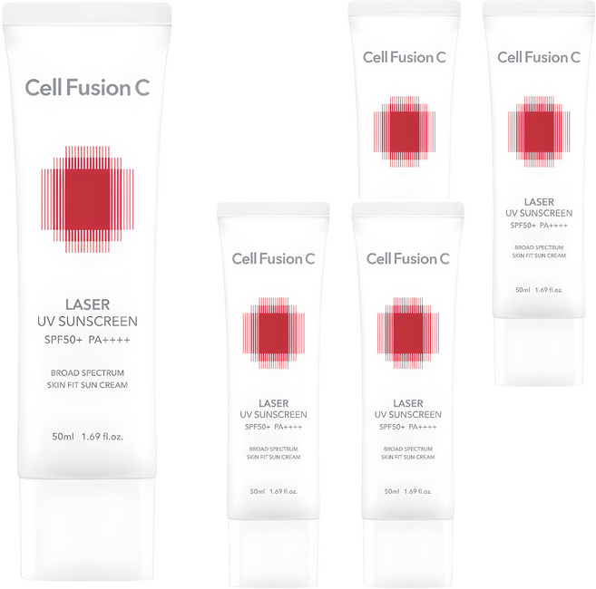 셀퓨전씨 레이저 유브이 썬스크린 SPF50+ PA++++, 50ml, 5개