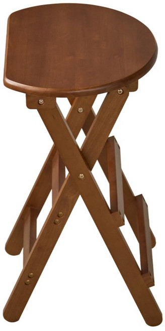 예다움 접이식 원목 바스툴 일반형, 브라운, 1개
