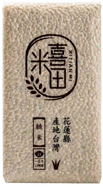 天生好米 喜田米 糙米, 1kg, 1包