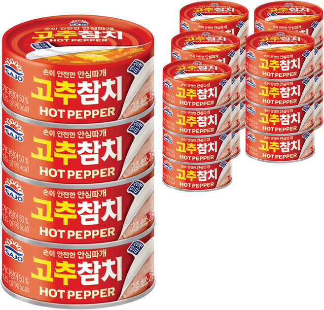사조 고추참치 안심따개, 135g, 24개