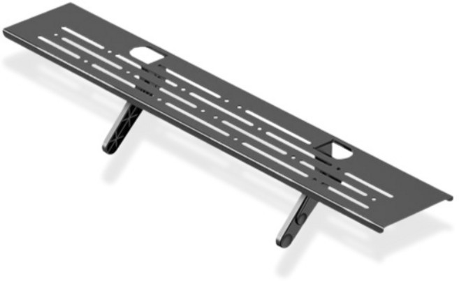 맥라이프 베이쉬 티비 셋톱박스 접이식 브래킷 상단 선반 블랙 60cm