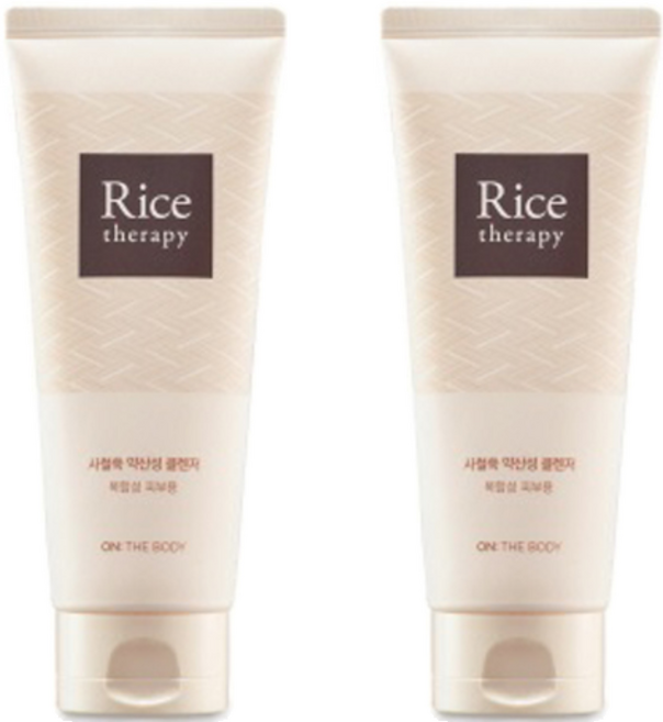 온더바디 라이스테라피 사철쑥 약산성 폼 클렌저, 150g, 2개