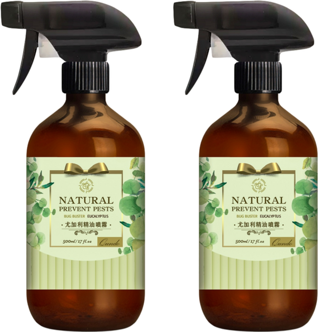QUNDO 康朵 尤加利精油噴霧, 500ml, 2瓶