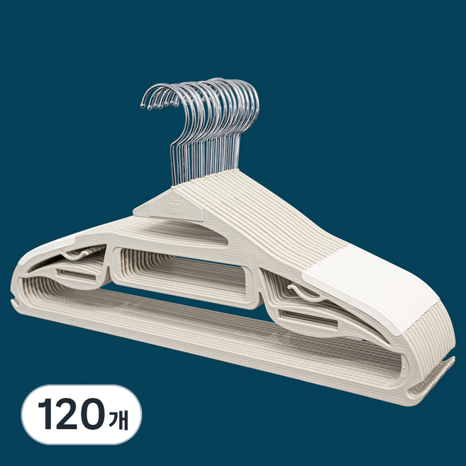 아임홈리빙 논슬립 회전형 지니 옷걸이, 화이트, 120개