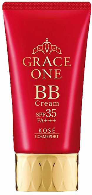 KOSE 高絲 GRACE ONE 極上活妍 特濃彈力BB霜 SPF35 PA+++ 美容液80% 溫水可卸 遮蓋小細紋, 自然色, 50g, 1條