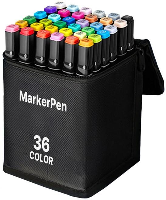 다다 디자인 드로잉 마커펜 천케이스, 36색, 1세트