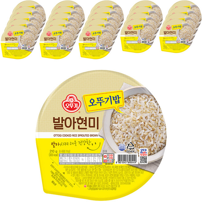 오뚜기 발아현미밥, 210g, 24개