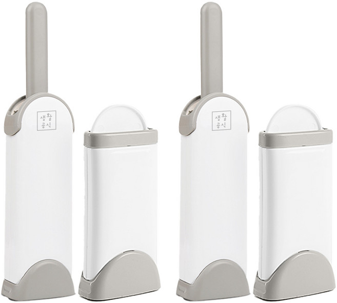 생활공식 흡착 보풀 먼지제거기 S + L 세트, 2세트, 그레이