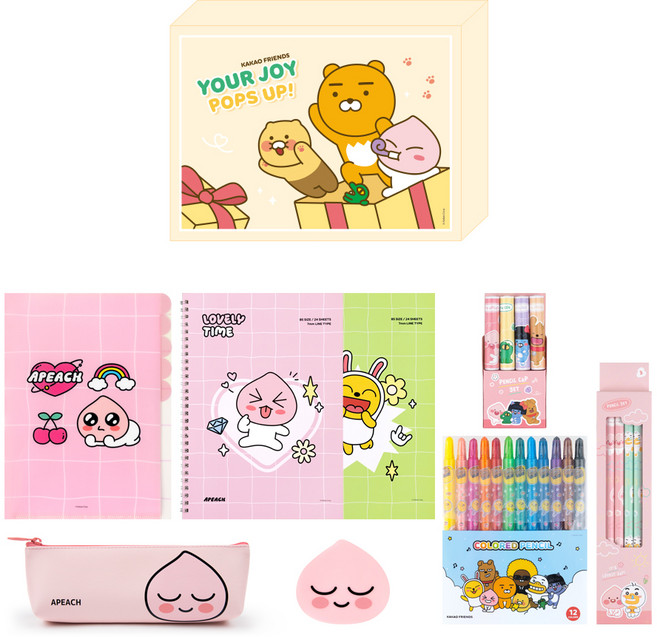 KAKAO FRIENDS 繪圖文具組 Apeach, 1套, 單一顏色