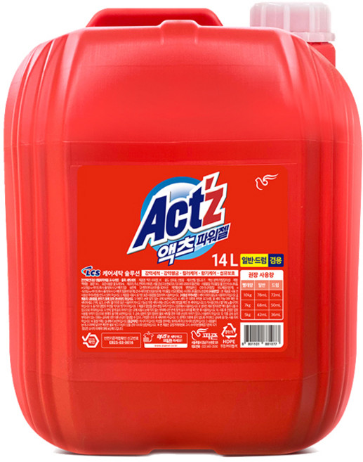 액츠 파워젤 액상세제 플로럴향 본품, 14L, 1개입, 1개
