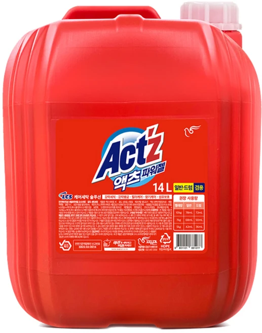액츠 파워젤 액상세제 플로럴향 본품, 14L, 1개입, 1개 - 쿠팡