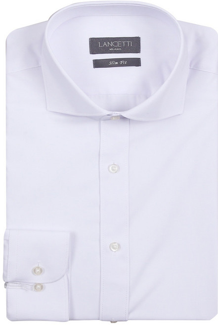 란체티 남성용 와이드카라 슬림핏 셔츠 LZRTR30WH