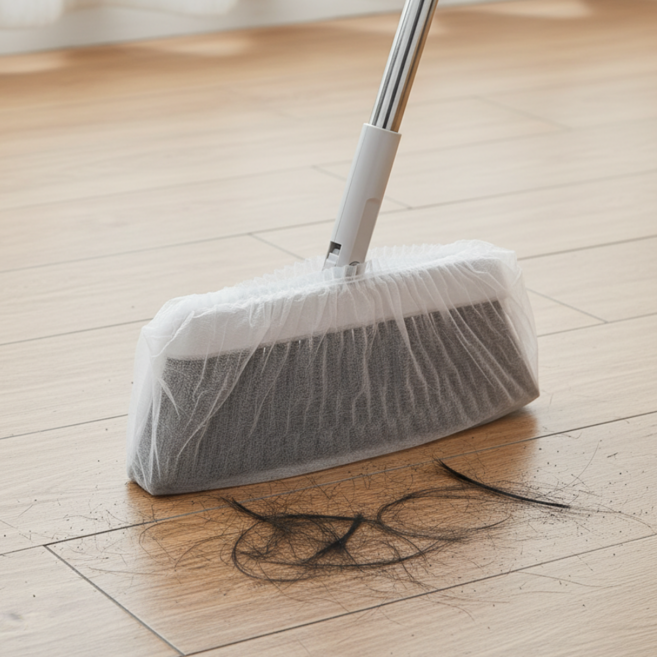 리빙앨리 빗자루 정전기 먼지 흡착 일회용 커버, 50개