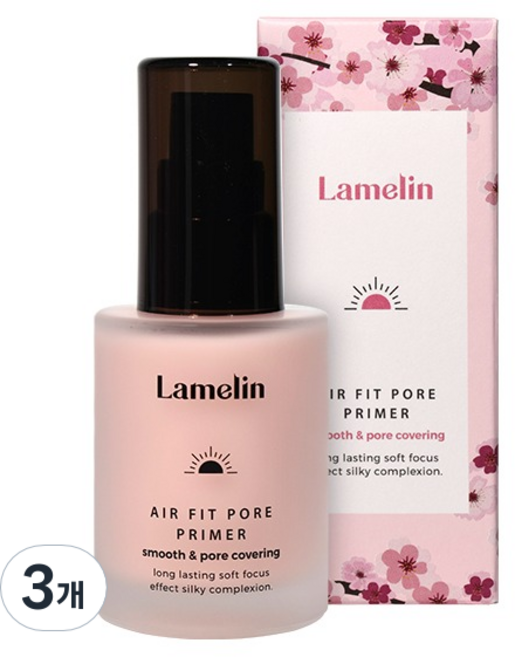 라멜린 에어 핏 포어 프라이머 40ml, 핑크, 3개