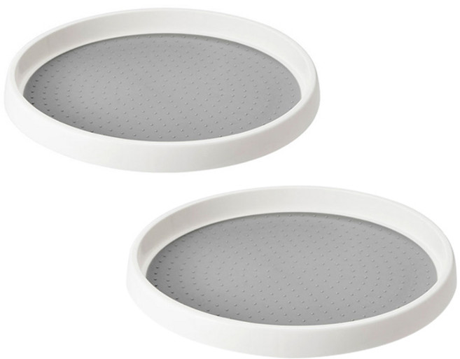윈프라이스 다용도 회전쟁반 트레이, 화이트, 2개