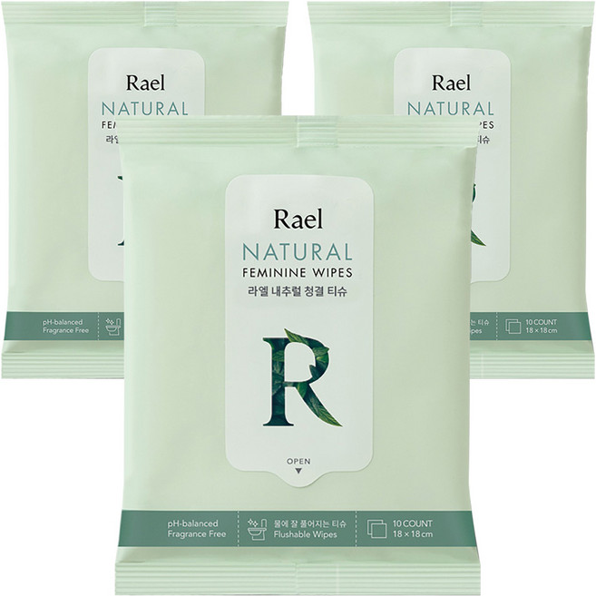 라엘 내추럴 청결티슈, 47g, 3개