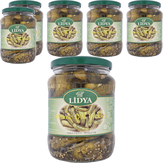 LIDYA 莉迪亞 酸瓜, 720ml, 6罐