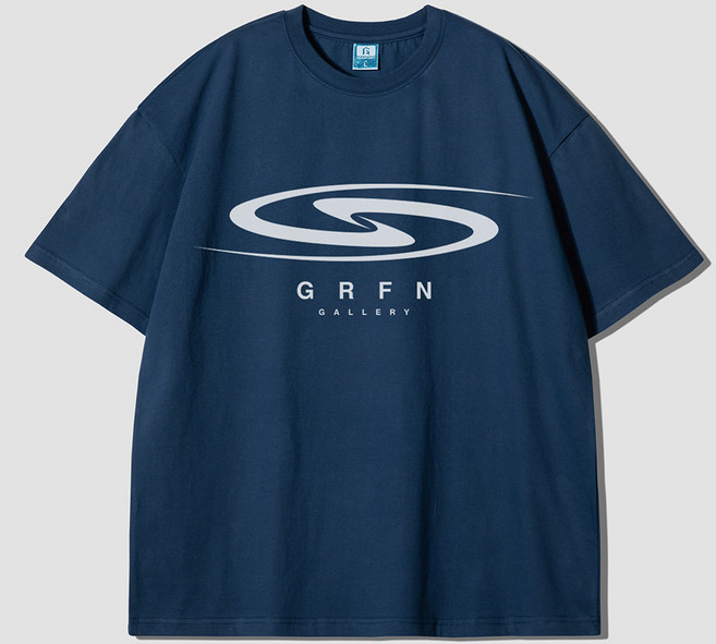 그랜피니 어센틱 오버핏 심볼 로고프린팅 라운드 20수 통기성 반팔 티셔츠