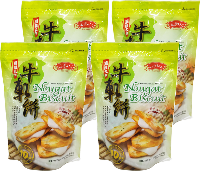三叔公 牛軋餅 原味, 140g, 4包