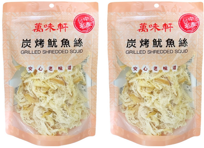 萬味軒 炭烤魷魚絲, 150g, 2包