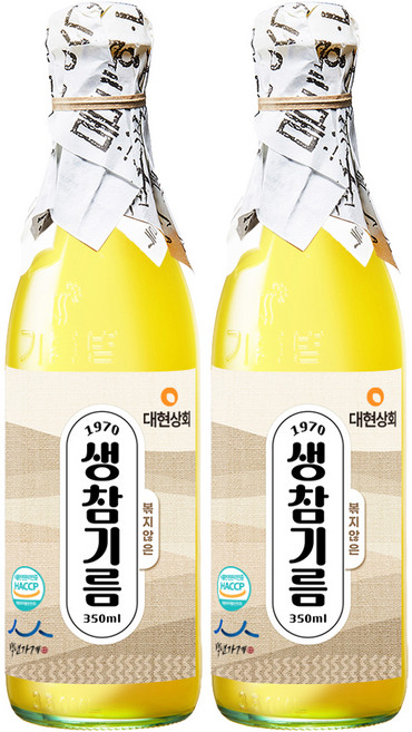 대현상회 볶지않은 생참기름, 2개, 350ml