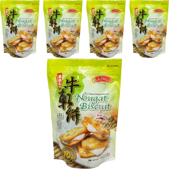三叔公 牛軋餅 原味, 140g, 5包