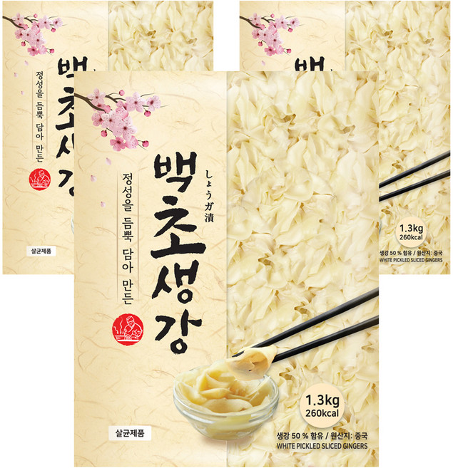 이엔푸드 백초생강, 1.3kg, 3개