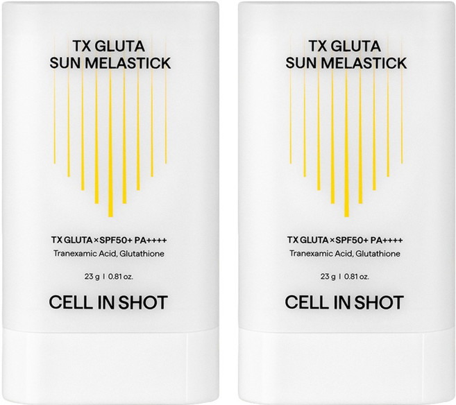 셀인샷 트라넥 글루타 선 멜라스틱 선스틱 SPF50+ PA++++, 23g, 2개