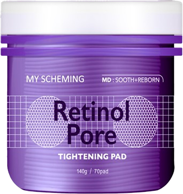 MY SCHEMING 我的心機 A醇毛孔緊緻爽膚棉Retinol Pore Tightening Pad 140g, 70片, 1盒