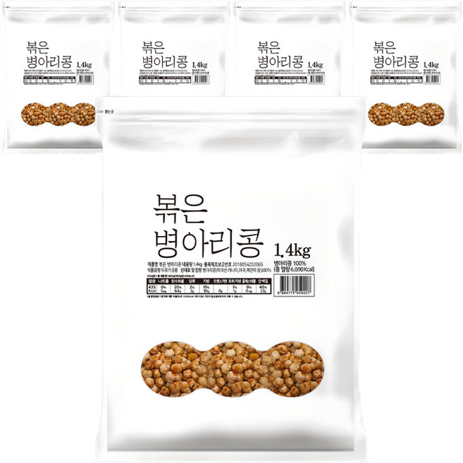 대구농산 볶은 병아리콩 봉, 1.4kg, 5개