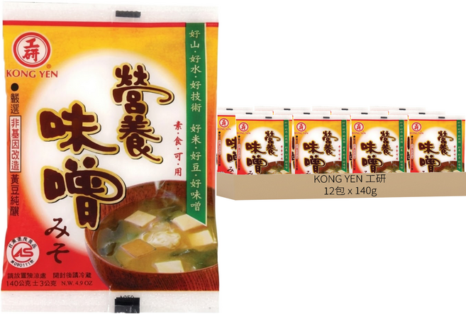 KONG YEN 工研 營養味噌, 140g, 12包