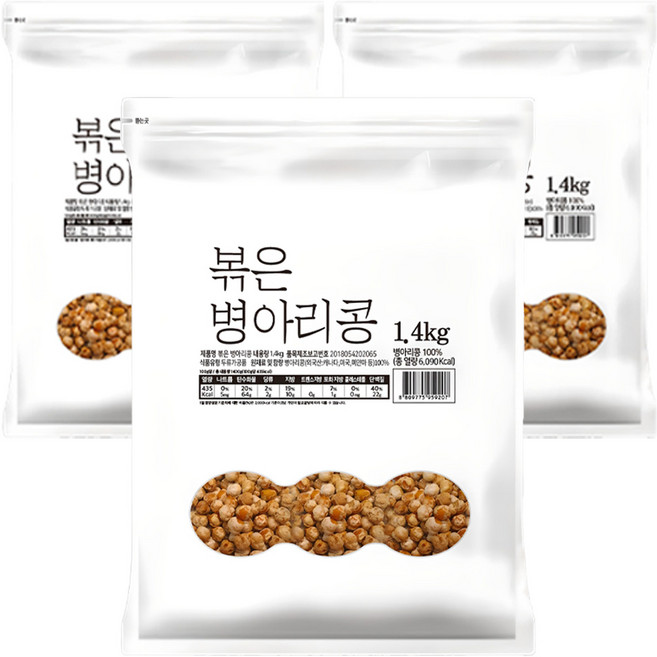대구농산 볶은 병아리콩 봉, 1.4kg, 3개