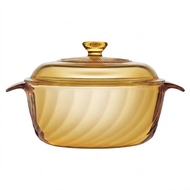Corelle Brands 康寧餐具 Trianon 單柄晶炫透明鍋 1.5L, 18cm, 黃色, 1個