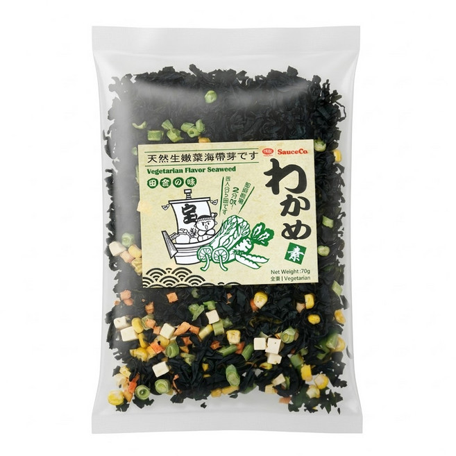 味榮 海太郎 田舍的味海帶芽 純素, 70g, 1包