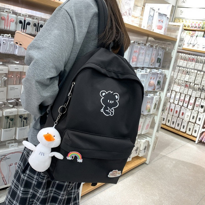 엘쏘 새학기 캐릭터 백팩 + 오리 키링 + 뱃지 2p 세트