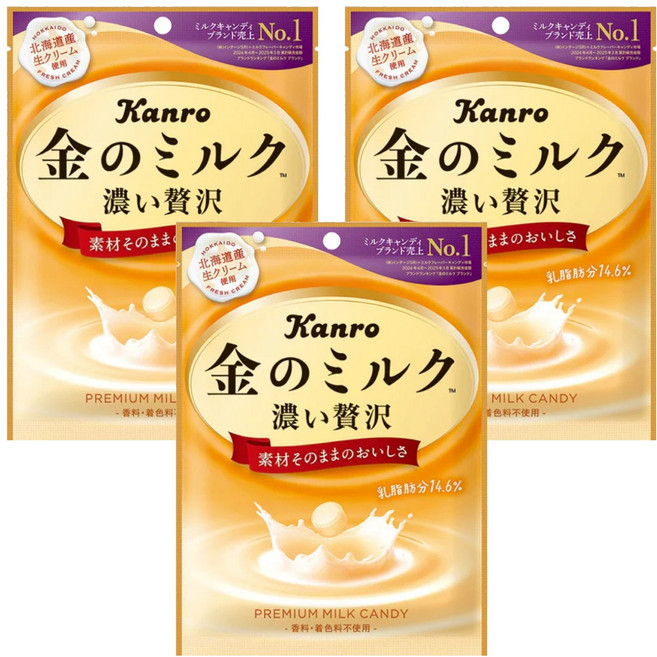칸로 킨노밀크 우유맛 캔디, 76g, 3개
