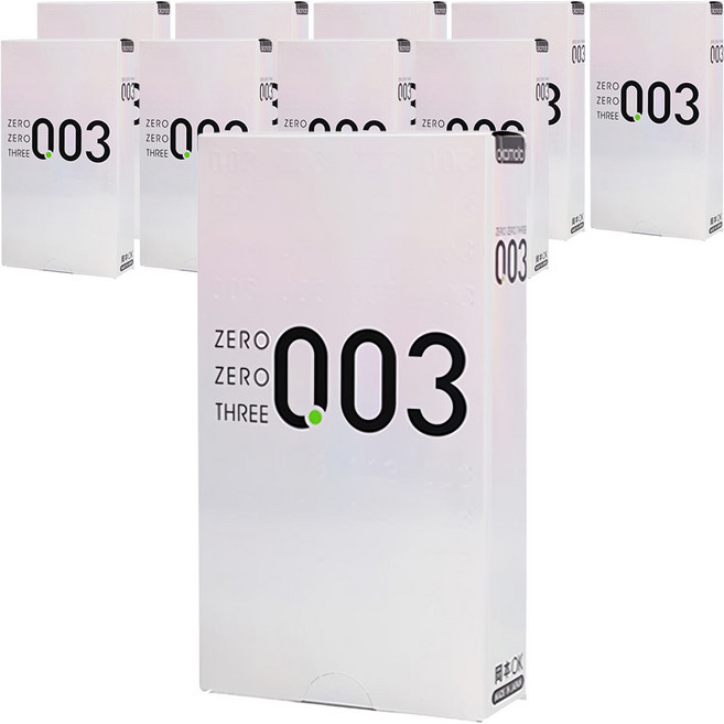 오카모토 0.03 플래티넘 초박형 콘돔, 10개입, 10개